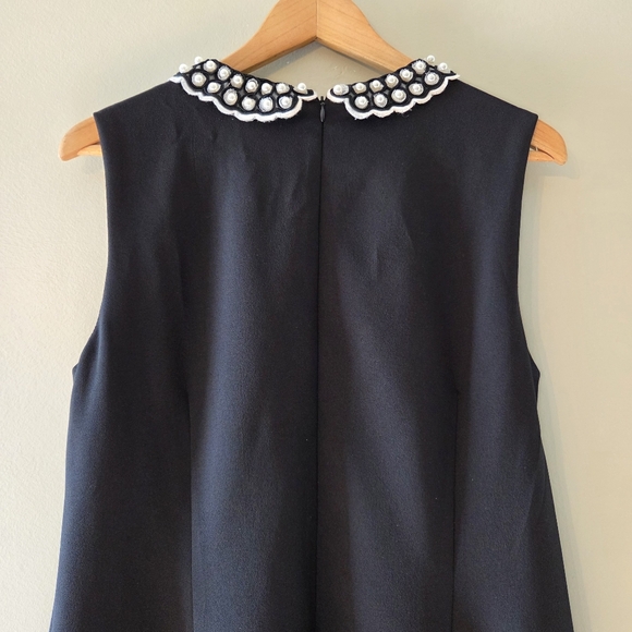 Betsey Johnson Women's Black Beaded Sleeveless Shift Cocktail Party Dress Sz 14 - Picture 10 of 13